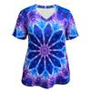 Casual Color Printed Short Sleeve V-Neck