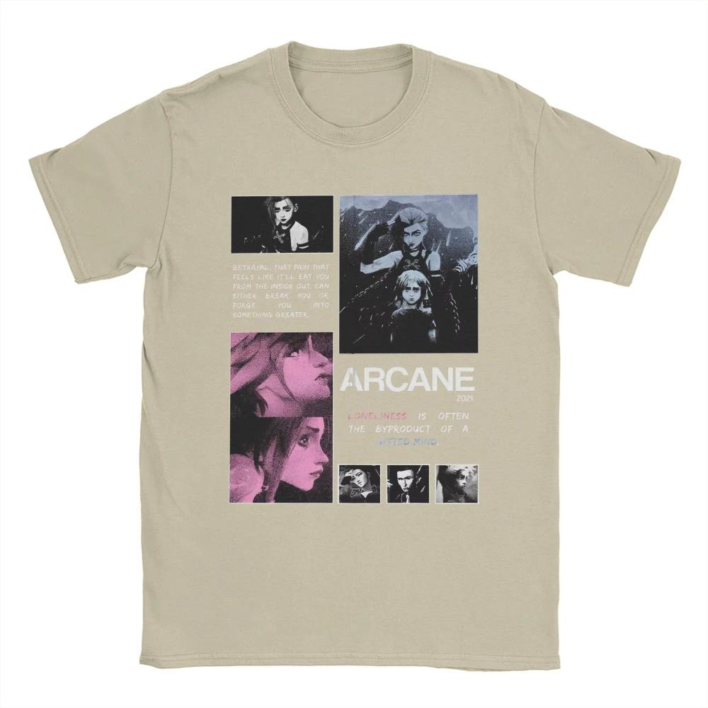 Unisex Unisex Arcane Season 2 Jinx Vi T Shirt Anime Game Pure Tshirt Merchandise Crazy Short Sleeve Tees Women T-Shirt