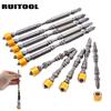 10pcs 65mm/110mm Screwdriver Bit Set Double Head Magnetic Bits 1/4'' Hex Shank D1 Steel For Electric Screw Driver Cross Head