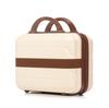14"/19" 2-Piece ABS Spinner Suitcase Set with Combination Lock & 14" Cosmetic Bag (Beige)