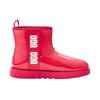 UGG Classic Clear Mini Hibiscus Pink Women Sneakers White 1113190-HSPK