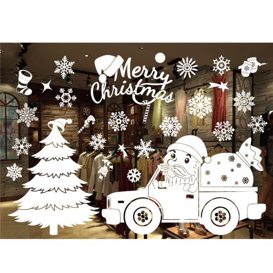 Christmas Decoration Wall Window Glass Xmas Stickers Decal Patch Home Decor