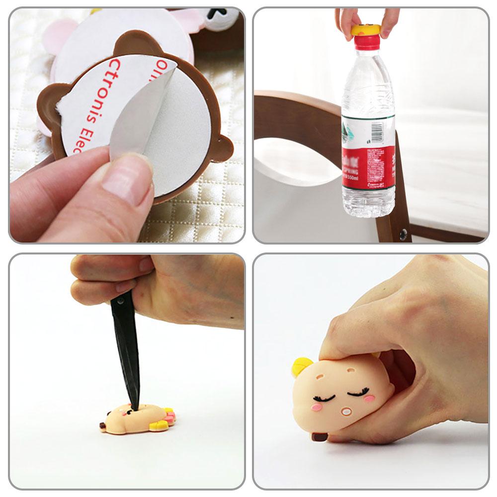 Silicone World Door Handle Anti-collision Pad Wall Sticker Mute Door Stoppers Refrigerator Collision Pad Silent Shock Absorber