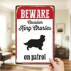 Vintage Cavalier King Charles Spaniel Metal Wall Art Retro Tin Sign Pet Lover Home Decor