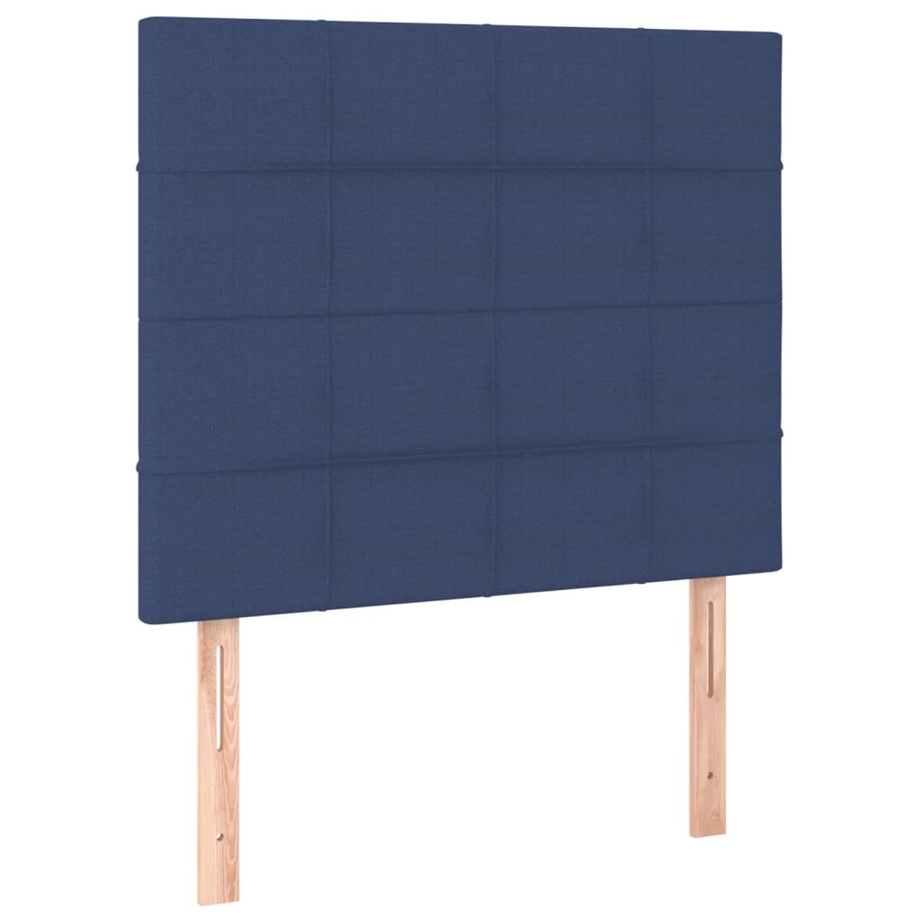 Box Spring Bed with Mattress Blue 90 x 200 cm Fabric