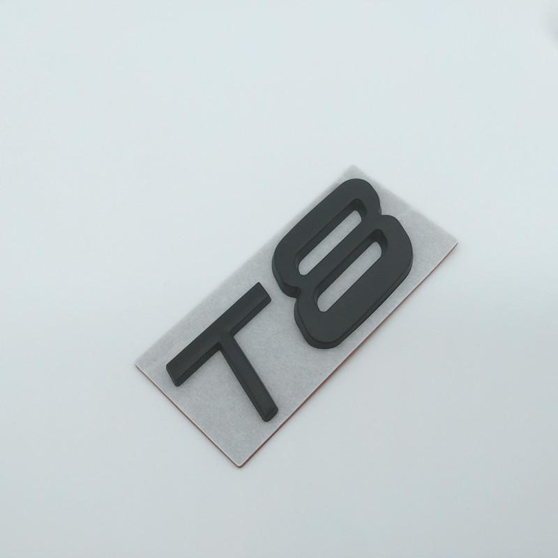 1pcs 3D Metal T4 T5 T6 T8 AWD Car Letter Rear Tail Trunk Emblem Badge Sticker Decals Styling Auto Accessories