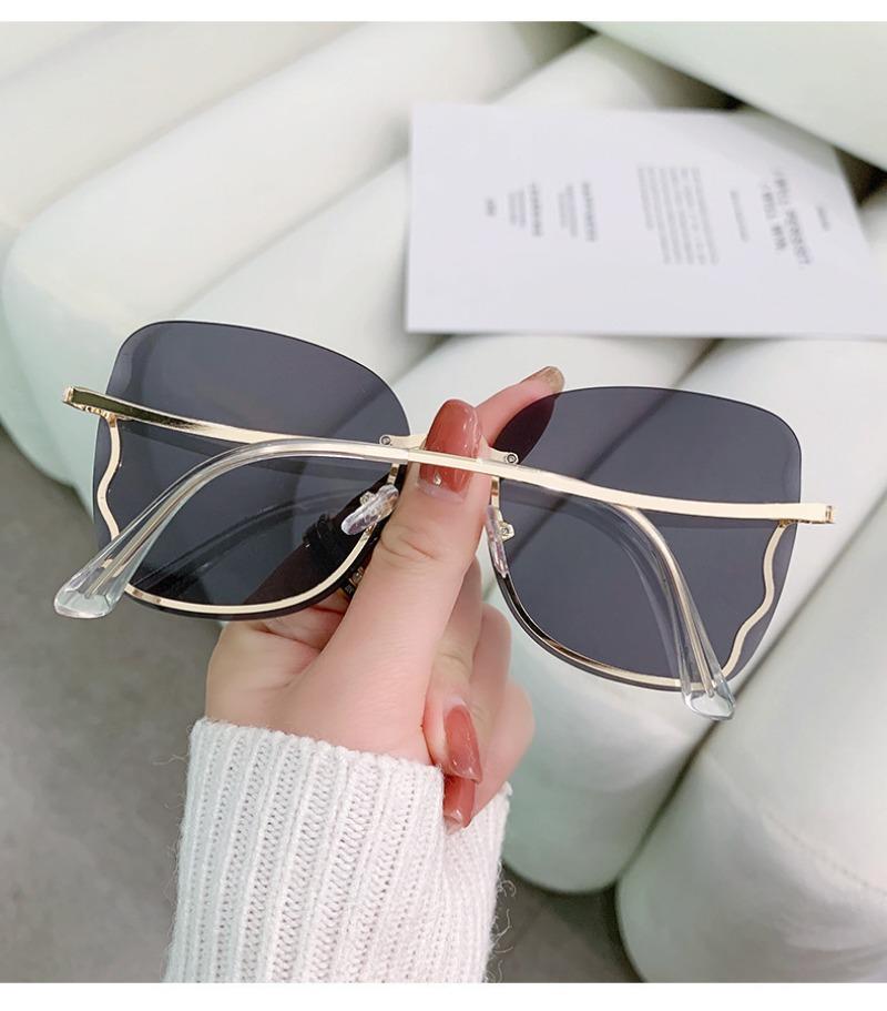 New Trend Frameless Cut Edge Sunglasses Fashion Women's Butterfly Shaped Eyeglasses Personalized And Cool Pography Shades