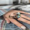 Silver Ring with Mystic Topaz 1.6ct, Item Weight 3.25 G (2191230)