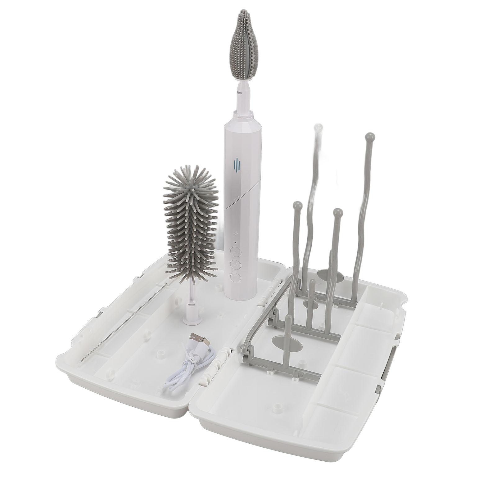 

Электрическая щетка для чистки бутылок 3 регулируемые скорости длинная ручка IPX7 водонепроницаемая перезаряжаемая портативная электрическая бутылка