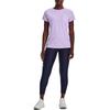 Under Armour Logo Print Solid Color Round Neck Short Sleeve T-Shirt Women T-Shirts Purple 1370760-515
