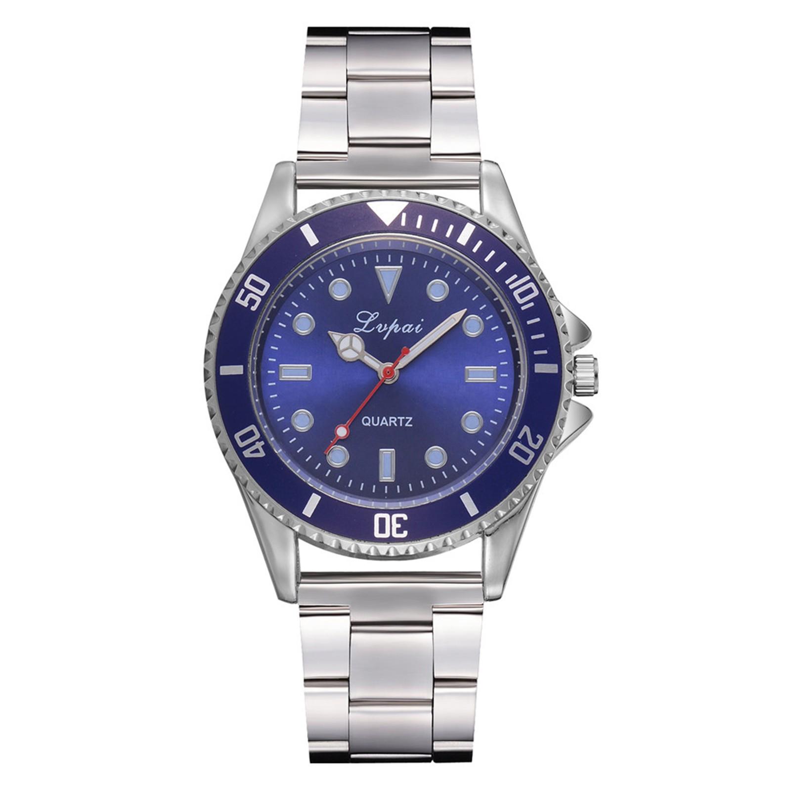 

Повседневные кварцевые часы со стальным ремешком, аналоговые наручные часы One Size