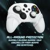 PlayVital Silicone Controller Cover for Xbox Series with Thumb Caps and Stickers Grip Shock Absorbing Runes Edition X/S – Non-Slip Skin, – (White)