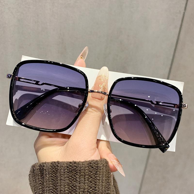 Sunglasses women's new trend myopia advanced sense UV protection driving special box sunglasses large frame