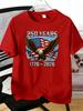Unisexs Tee Eagle Usa Flag 250 Years 1776 To 2026 Print Cotton Short Sleeve Male Casual Streetwear Outdoor Daily Basic Fashion Top