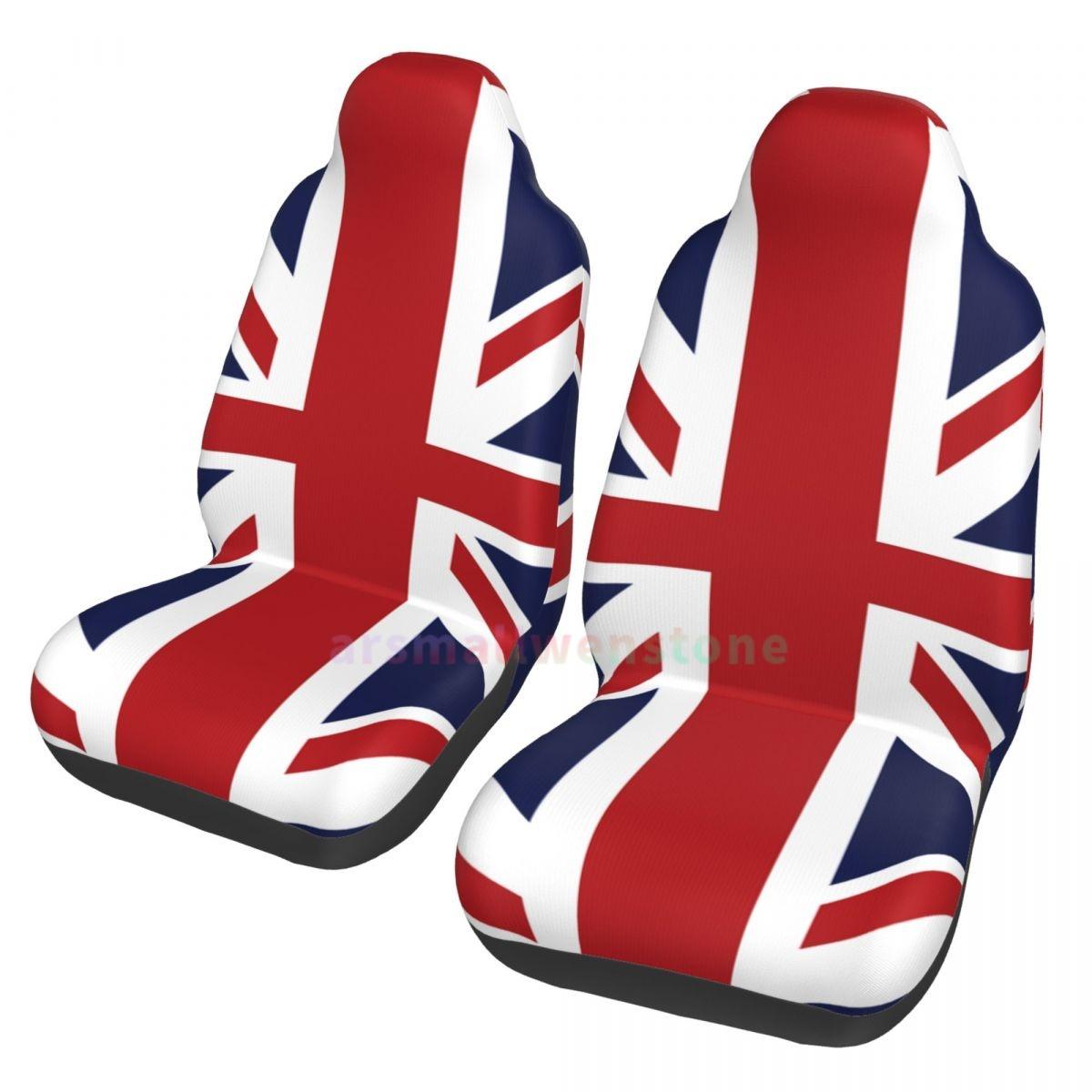 

United Kingdom Flag Car Seat Cover 2PCS Front Car Seat Cover Seat Anti Fouling Protective Cover Cute Car Accessories чёрный