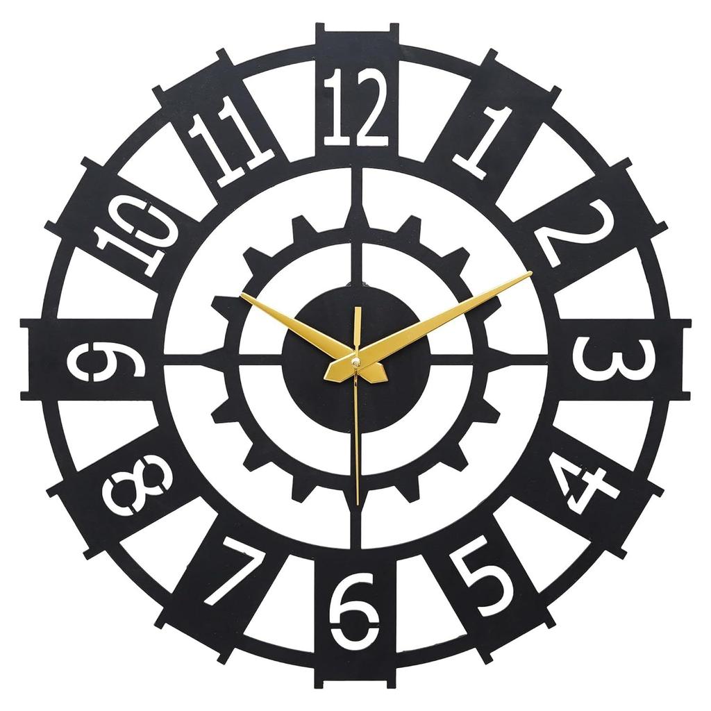 Stylish Metal Wall Clock for Living Room || Antique Big Size Modern Analog Wall Clock for Bedroom, Office, Hall & Home Decor