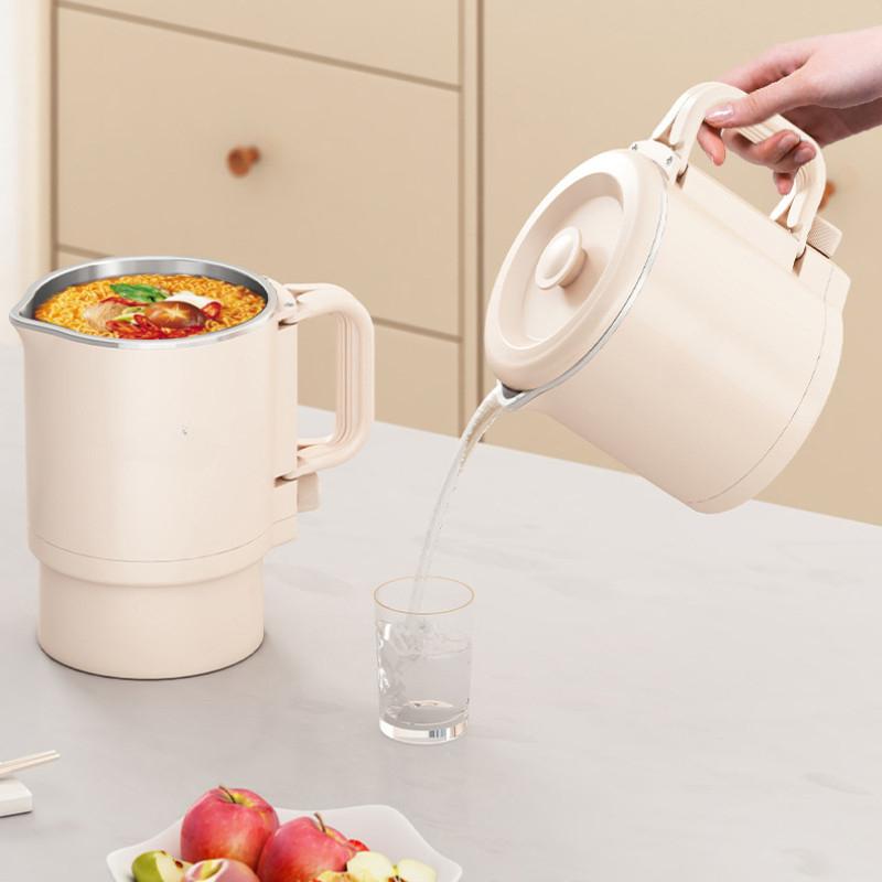600W Taşınabilir Çok Fonksiyonlu Katlanabilir Kettle Açık Hava Seyahat Elektrotermal Bardak Yurt Hanede Anında Noodle Tenceresi