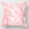 Pink Leaf Feather Pillowcase Office Living Room Home Pillowcase Car Ornaments