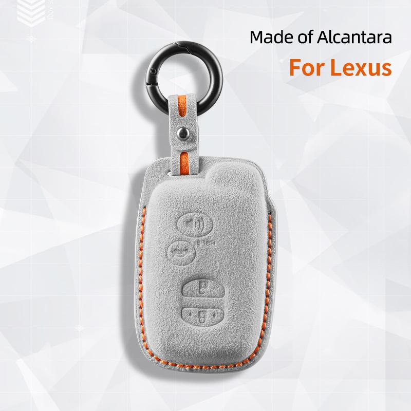 Suede Car Key Case Cover Key Caver FOR For Lexus LX470 GS450h IS350 SC430 LS460 ES350 4 Button Keychain Accessories