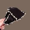 Satin Pearl Hair Clip Triangle Hair Claw Women's Back of Head Hair Grip Large Size Hair Accessories