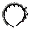 Original Star Dai Lu Crystal Bow Wave Women's Headband - High-End Display Teeth & Small Face Design