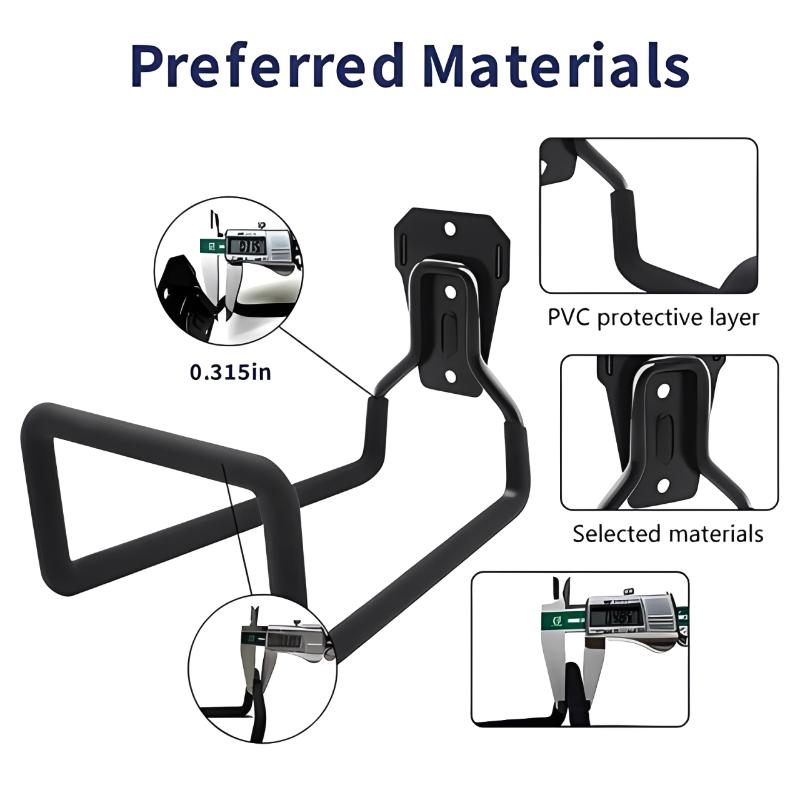 Garden Hose Rack Garage Hooks With Anti-Slip Coating Wall Mount Storage Organizer Wall-Mounted Hose Hanger