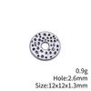 Circle Flat Position Spacer Beads Alloy Blank Disc Bulk Beaded Jewelry Making Supplies For DIY Charm