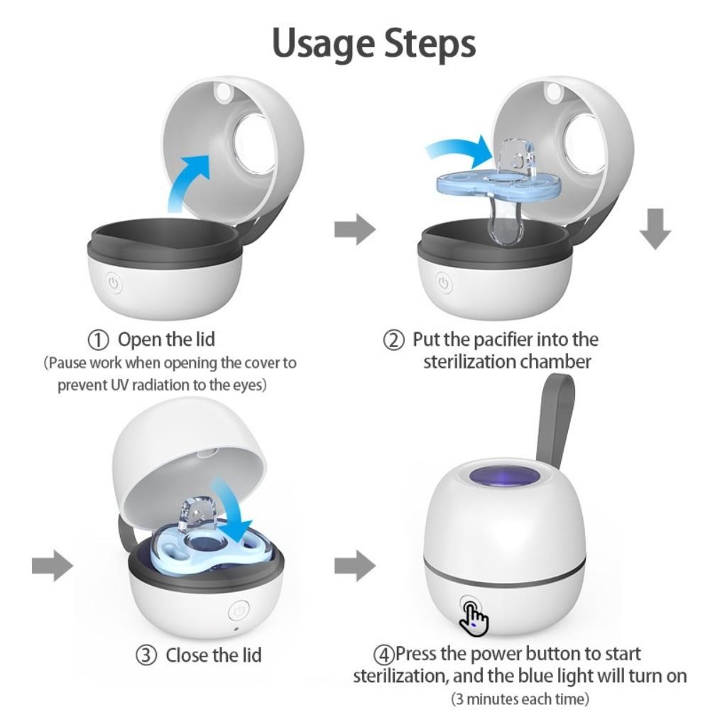 Clean in 180 Seconds Rechargeable Cleaning Case UV Light Small Object Product Cleaner Travel