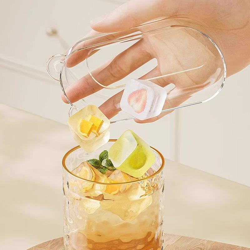 Mini Bear Ice Cube Silicone Mold Creative Press Easy Demolding Ice Cube Tray Diy Covered Ice Making Tool Kitchen Accessories