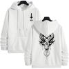 Men's Gothic Hoodies Demonic Horror Face Print Sweatshirt Streetwear Autumn Winter Male Top Casual Pullover 666 & Inverted Cross