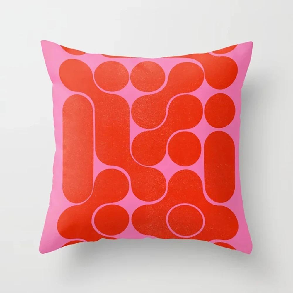 

Taie d oreiller décorative à imprimé géométrique coloré, ornements de bureau, taie d oreiller pour la maison, salon 60x60cm