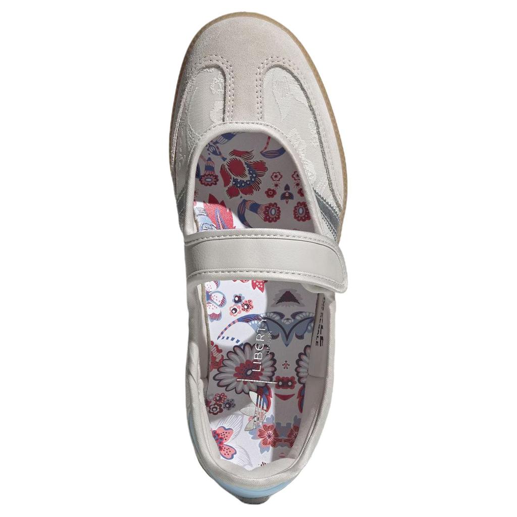 Adidas Originals X Liberty London Samba Jane Comfortable Versatile Flat Mary Jane Shoes Women shoes Gray IH6978