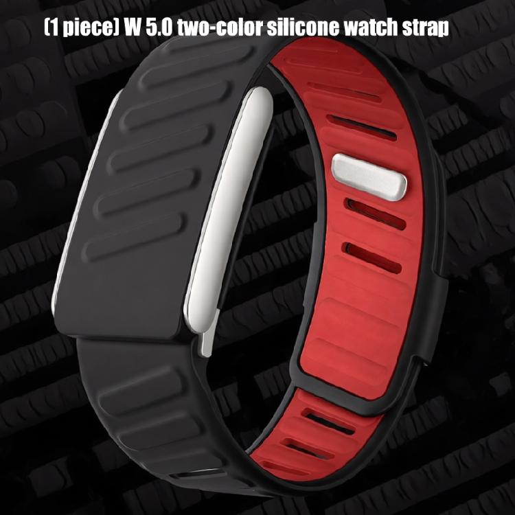 Contemporary Double Color Wrist Straps Ergonomic Silicone Replacement Band Suitable for 5.0/5.0MG Activity Trackers