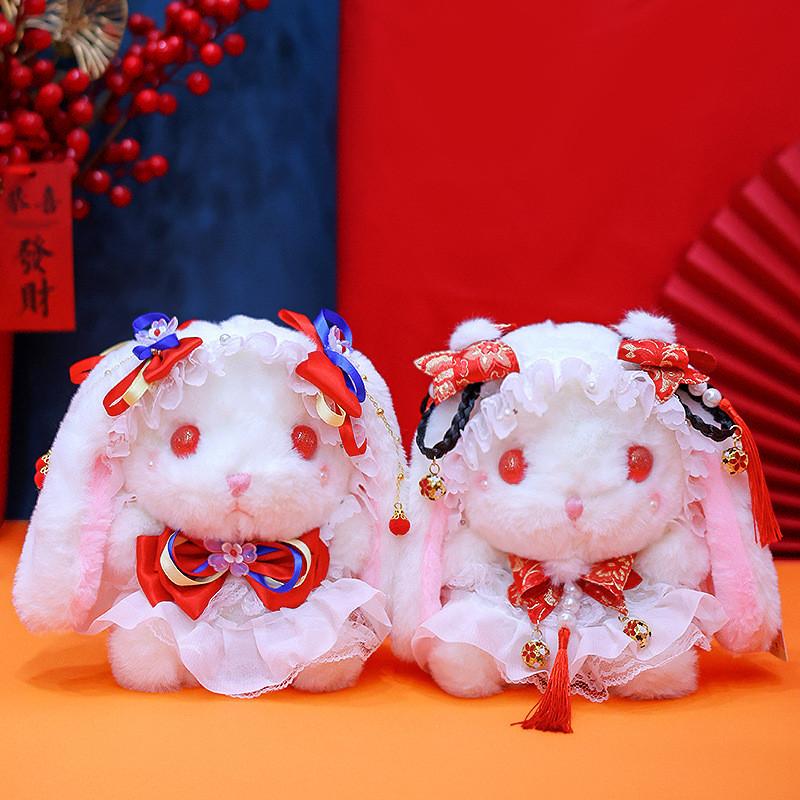 Adorable Lolita Bunny Plush Toy Soft Short Fur Doll Perfect For Girls Birthday Gift