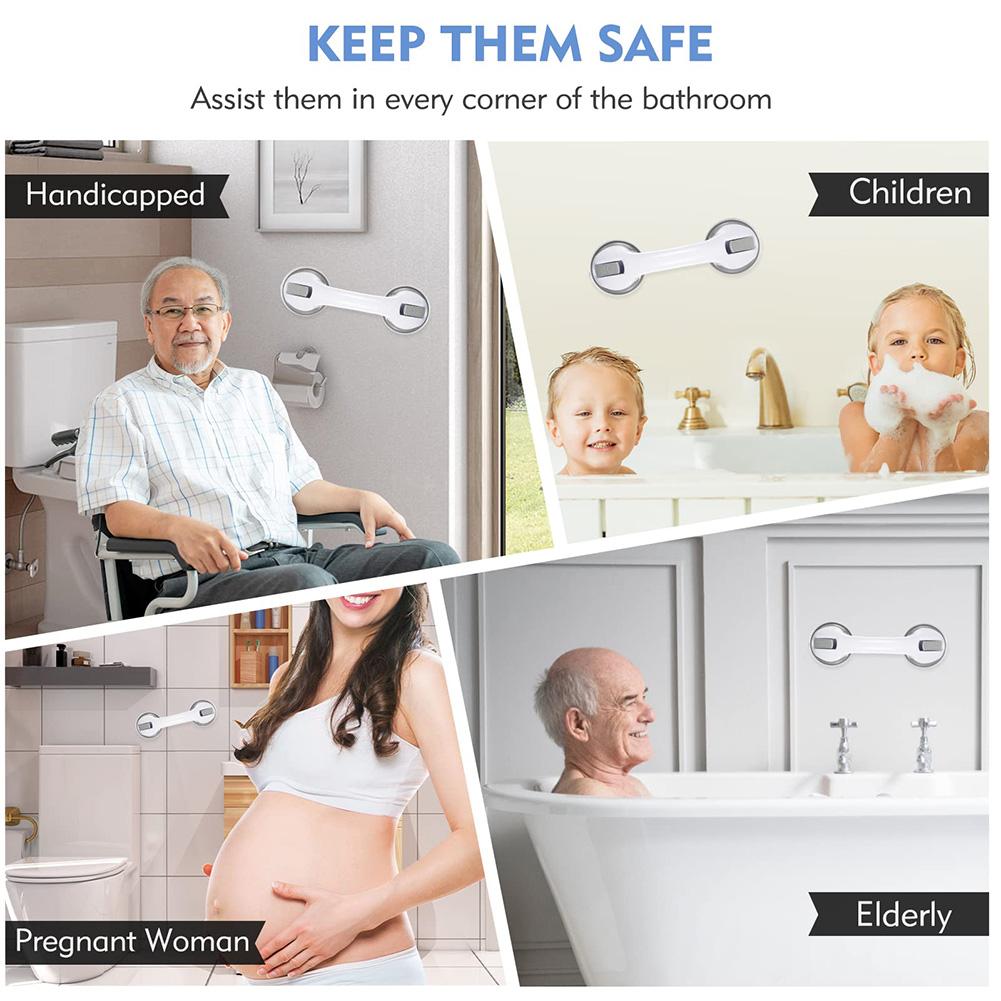 1Pc Safety Helping Handle Shower Handle Anti Slip Support Toilet Bathroom Safe Grab Bar Handle Vacuum Sucker Suction Cup Handrai