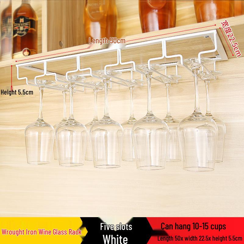 Red Wine Glass Hanging Rack for Stemware Display and Storage