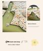 High-Value Cute Pom-Pom Bed Cover Set - Double-Layer Gauze Duvet & Sheets for Single Dormitory, 3-Piece Set