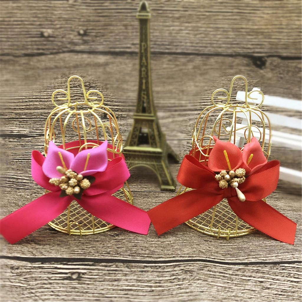 Pack of 6 Hollow Birdcage Iron Candy Box Jewelry Small Item Holder Exquisite Craftsmanship for Storing Small Accessories