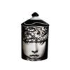 Vaso portaoggetti in ceramica con design sul viso, per gioielli, candele, decorazione da scrivania, contenitore in stile europeo