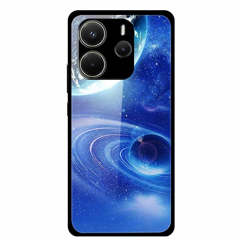 Case For Redmi Note 14 4G Case Note14 Coque Tempered Glass Hard Back Cover For Xiaomi Redmi Note 14 5G Phone Case Soft Bumper