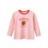 Brand Children's Clothing Pure Cotton Cartoon Strawberry Print Long-Sleeve T-Shirt 2026 Spring Base Shirt for Baby Girls