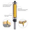 Flush Trim Router Bit with Top and Bottom Bearing 1‑1/2inch H * 1/4inch Shank Woodworking Tool Router Bit Straight Router Bit