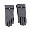 Woolen and Lambinie Gray black Women's Warm Gloves Fashionable Commuting and Business Warm Full Finger Gloves