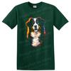 Hund Kunst T-Shirt Buntes Berner Sennenhund Design Cooles Tierliebhaber Tee