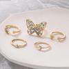 Fashionable Women's 5 Piece Ring Set - Ladies Ring  Metal Ring Glossy Ring  Metal Ring Holiday Gift