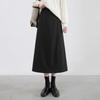 Women's High-Waist Slit Midi Skirt