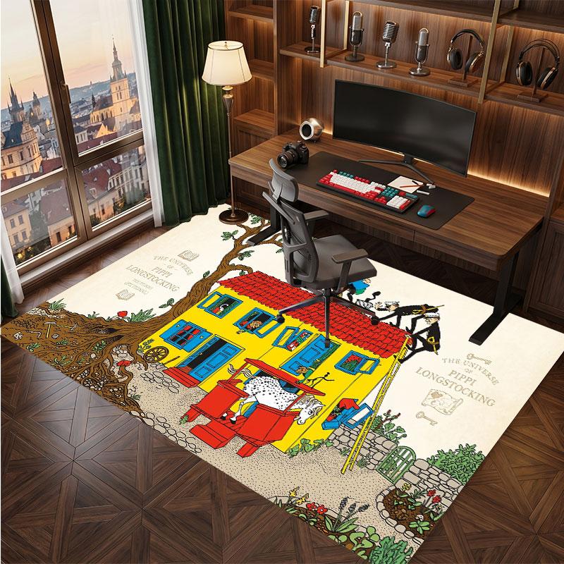 Pippi Longstocking Rug Soft Thick Non Slip Floor Carpet for Bedroom Living Room Home Decor