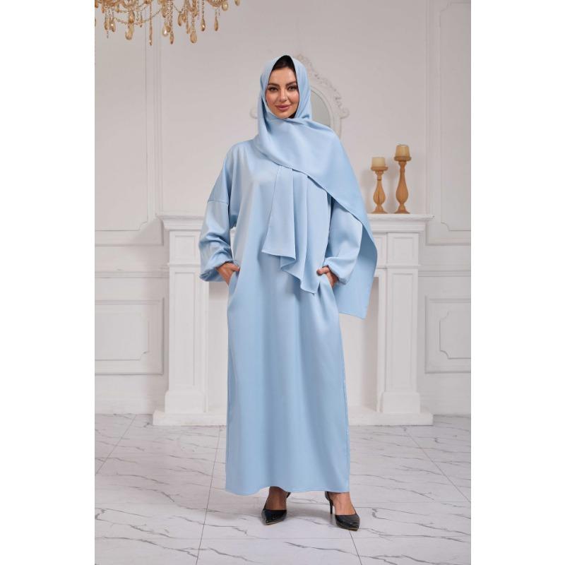 

Женское весеннее платье с капюшоном XXL небесно-голубой