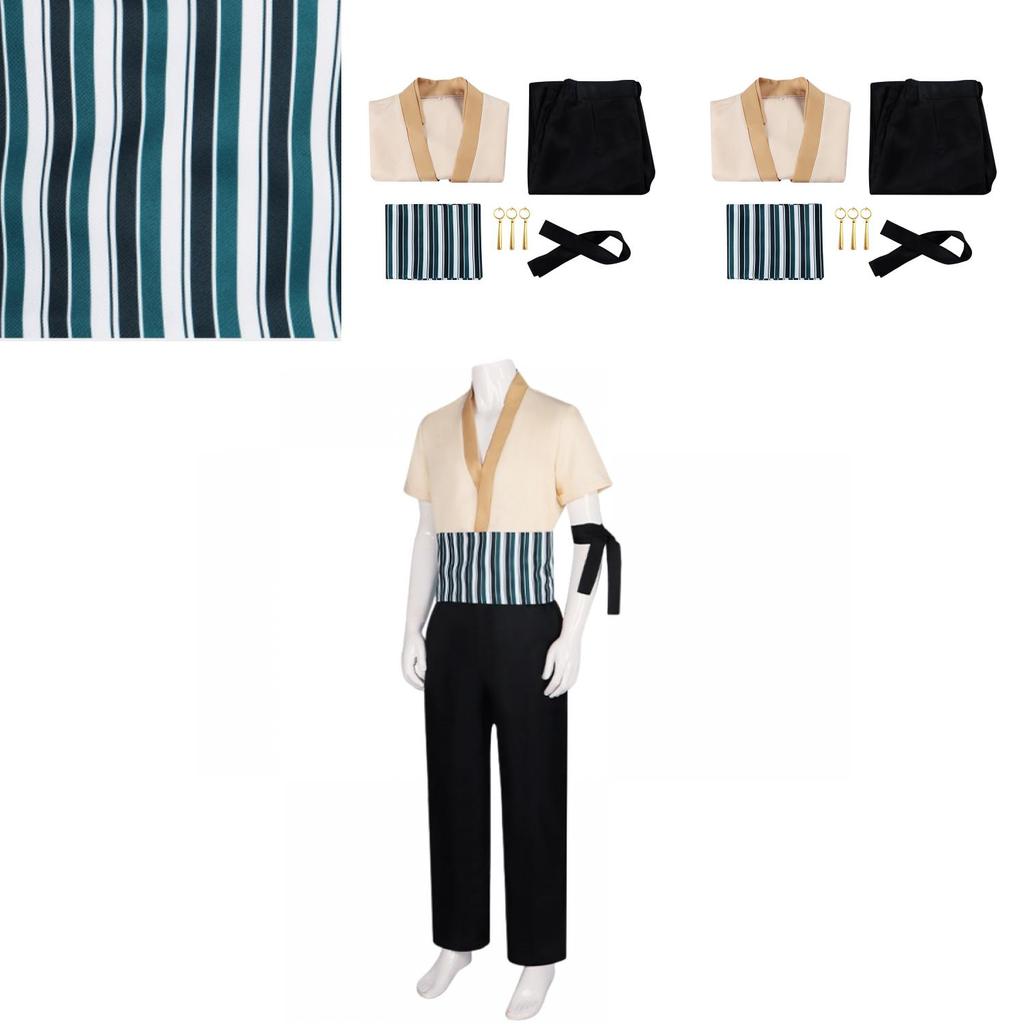 Verze ze skutečného života Kostým pro cosplay Zoro z filmu One Piece Kompletní sada pro hraní rolí