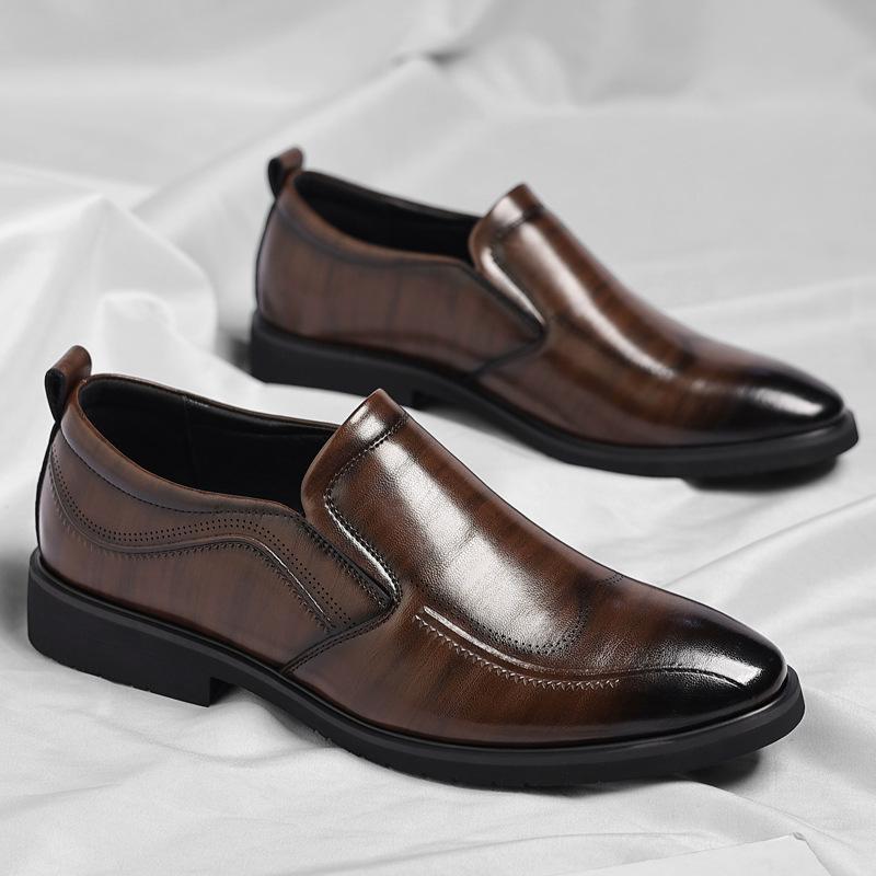 Men's Shoes Spring 2025 Breathable One Pedal Foot Cover Men's Commuter Work Shoes Business Dress Leather Shoes One Generation